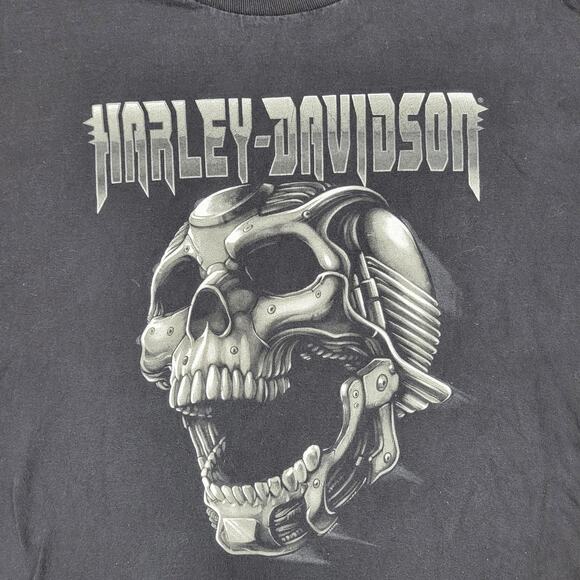 Harley Davidson Myrtle Beach 3D Skull T-shirt Mens XXL Black Bravado Tag 2016 - Picture 4 of 15